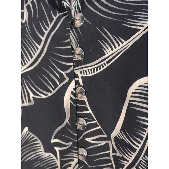 Dana Buchman 100% Silk Black/Cream Leaf Print Blazer Jacket Size 4 Luxury Career - Picture 6 of 10